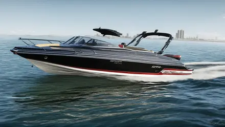 sleek boat tropical waters
