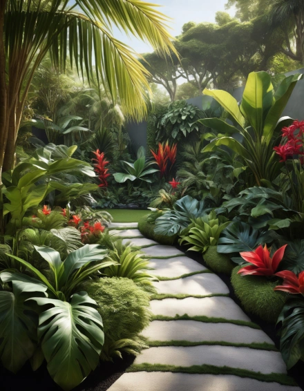 tropical garden makerover