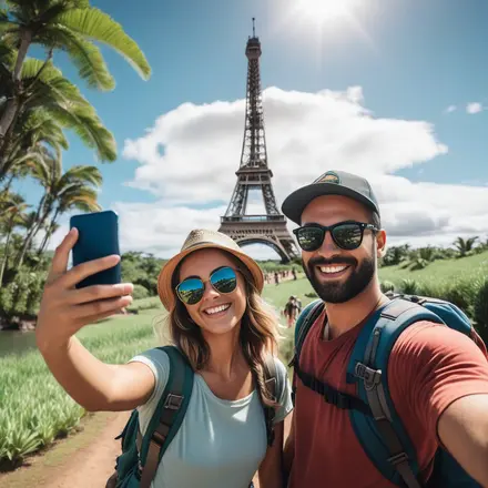 Aussie travelers exploring the world