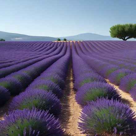 A picturesque lavender field in Provence, France.