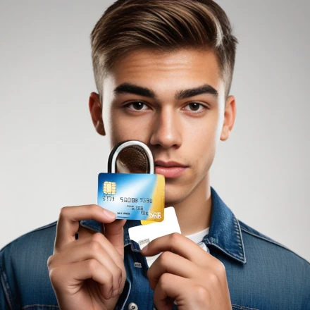 Locked Credit Card showing security
