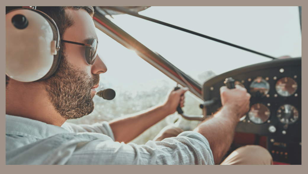 Pilot Flying Small Plance