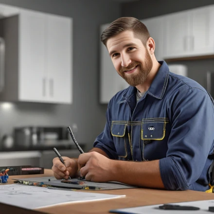 Electrician calculating tax benefits