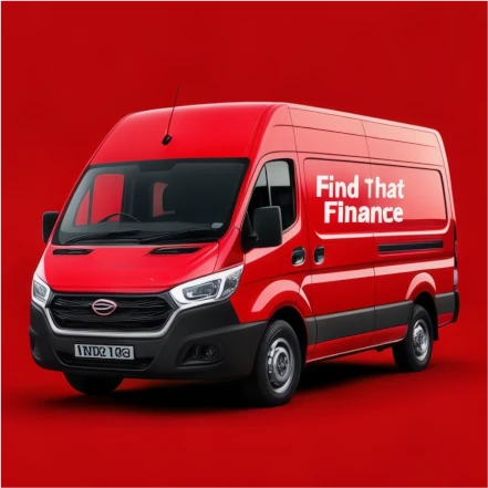 find that finance red van with find that finance on side