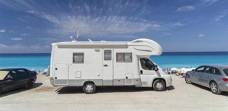 motorhome by the sea