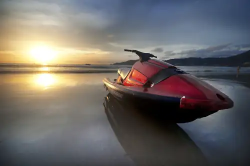 image of a jet ski on a beach