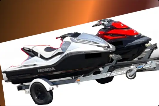 two jet ski on trailer 