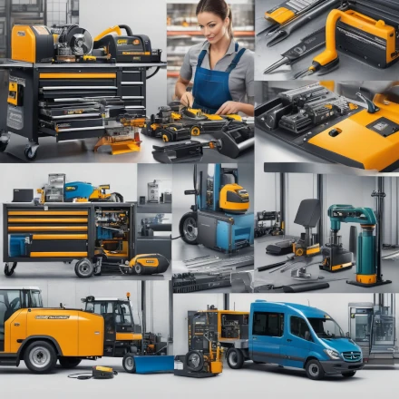 Montage of commercial tools and equipment
